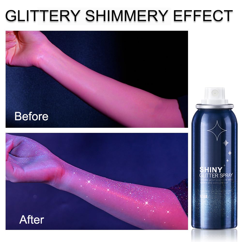 green emerald velvet dress 2022 Temporary Glitter Spray, Body Shimmery Spray for Skin, Face, Hair
