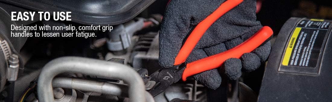 Sunex 3607V 5Pc Professional Pliers Set, Red, Silver, Black