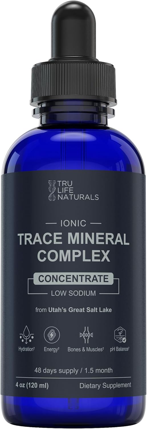Trace Mineral Complex – 4 oz (48Servings) – 72+ Ionic Minerals Concentrate/Magnesium, Chloride, Boron, Potassium/Supports Hydration & Electrolyte Balance