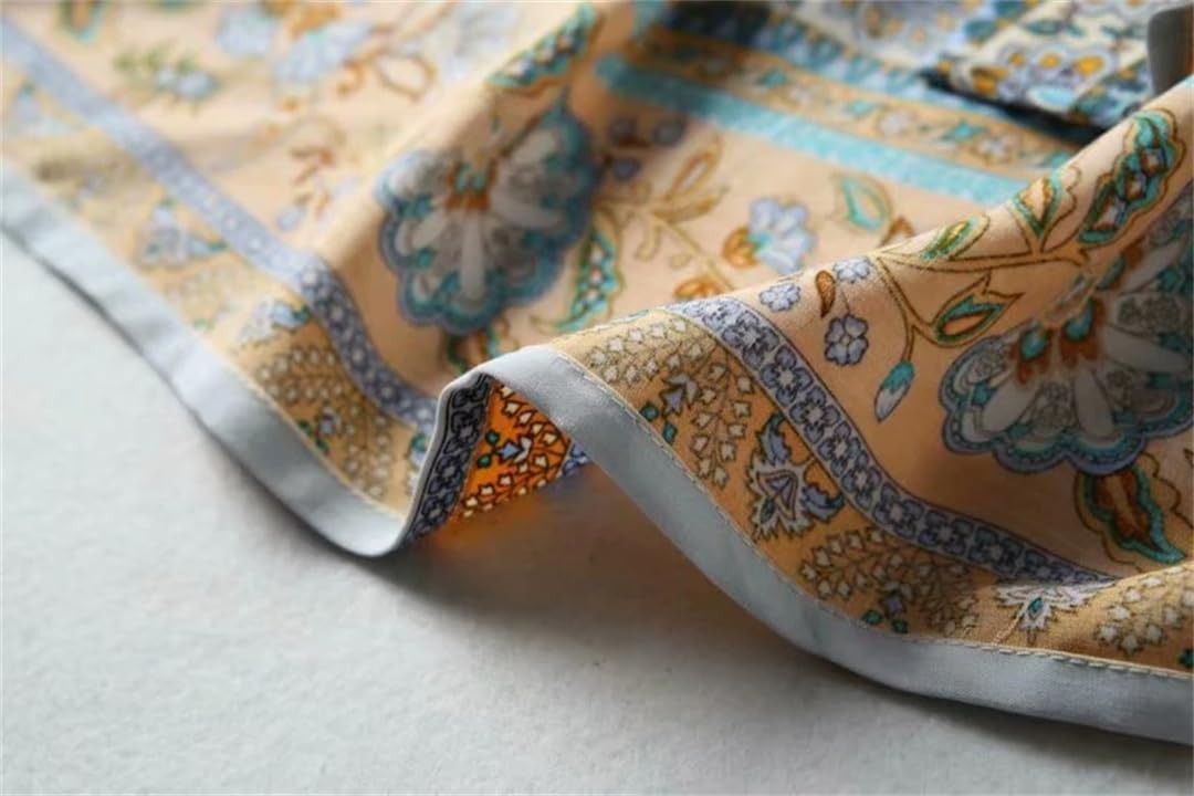Disimlarl Kimono da donna con stampa a pipistrello, stile bohémien, con scollo a V
