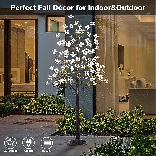Lightshare SYHS6FT 6Ft Lighted Dogwood Flower Tree 120L Artificial Plant thumb #3