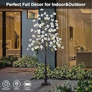 Lightshare 6FT Lighted Dogwood Flower Tree 120L Artificial Plant with Berries Warm White Lights for Spring Indoor Outdoor Home Party Wedding Decoration Lightshare 6FT Lighted Dogwood Flower Tree 120L Artificial Plant with Berries Warm White Lights for Spring Indoor Outdoor Home Party Wedding Decoration