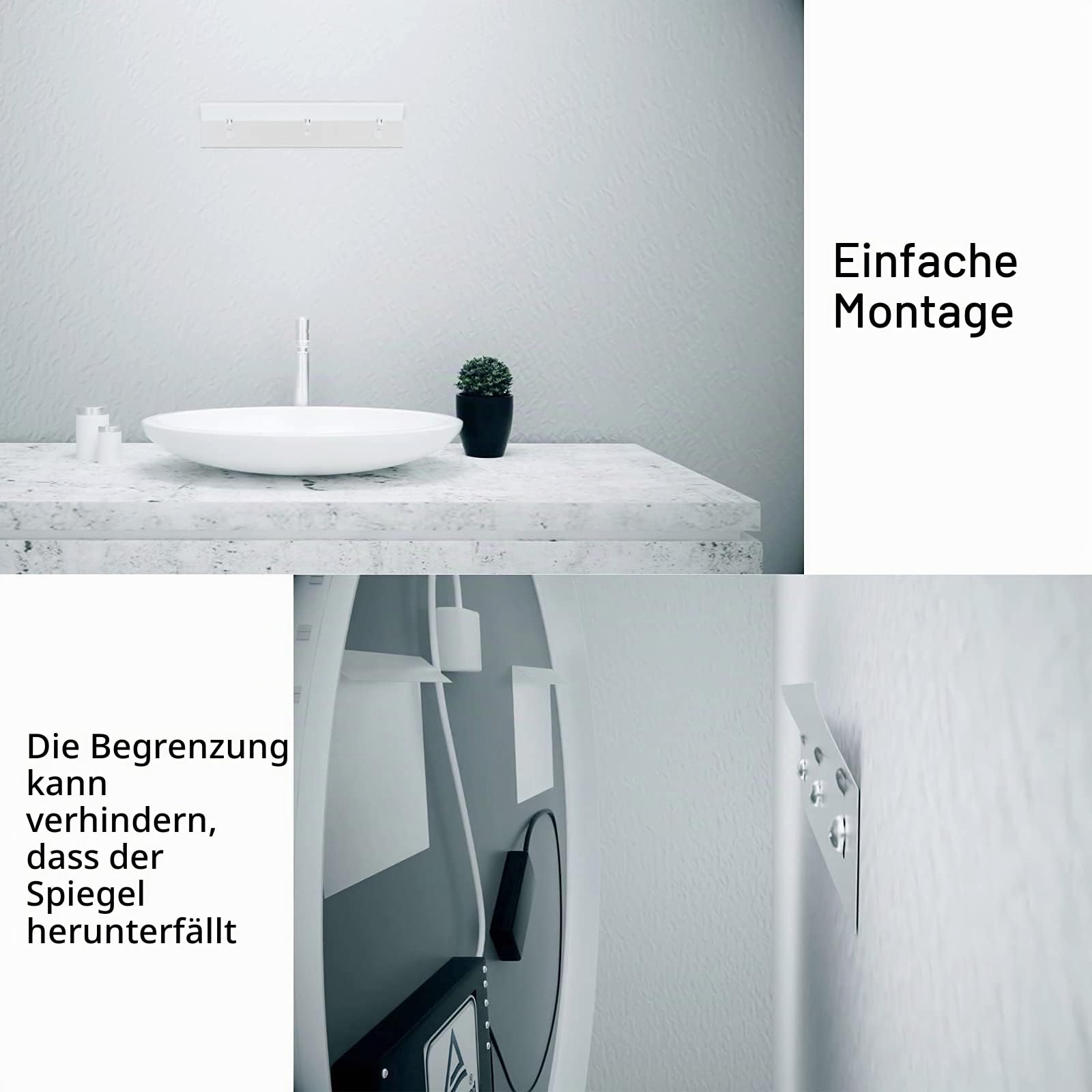 runder LED-Badspiegel 60 cm mit Anti-Beschlag und Touch-Schalter
