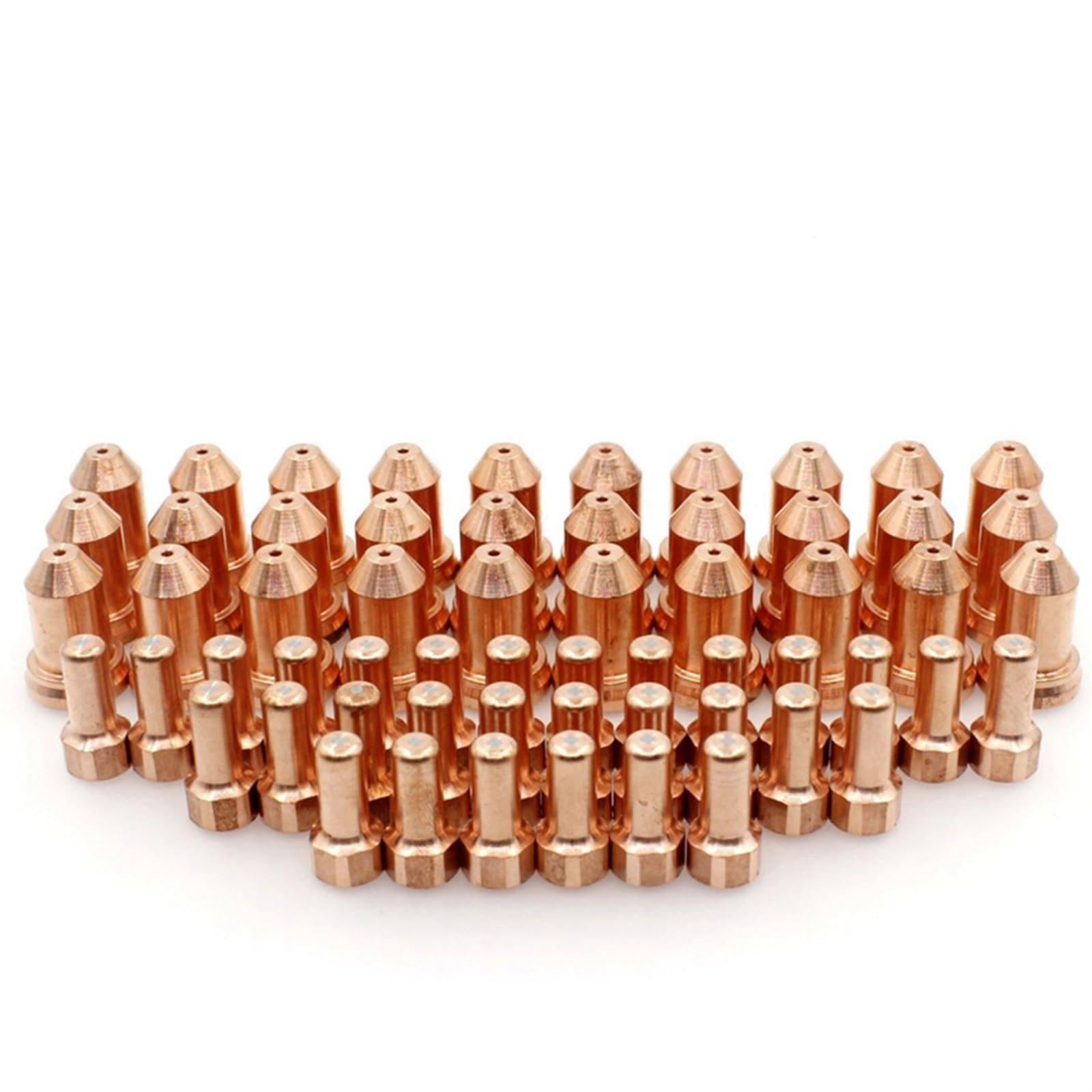 Plasma Cutter, 60pcs PT-80 PT80 IPT-80 Plasma Cutter Torch Electrode 1.3mm .0mm .2mm Tips 52558 51311.13 Nozzles Welding Parts
