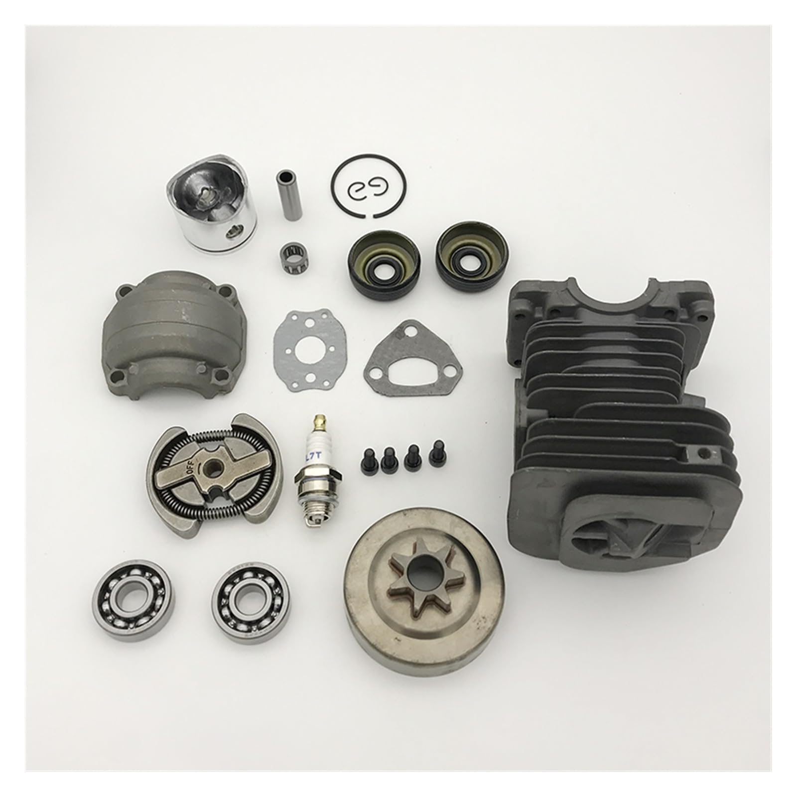 Cojinete de piñón de tambor de embrague de pistón de cilindro de 40mm for HUSQVARNA 142 137 141 136 piezas de reconstrucción de extremo superior de motosierra de gasolina