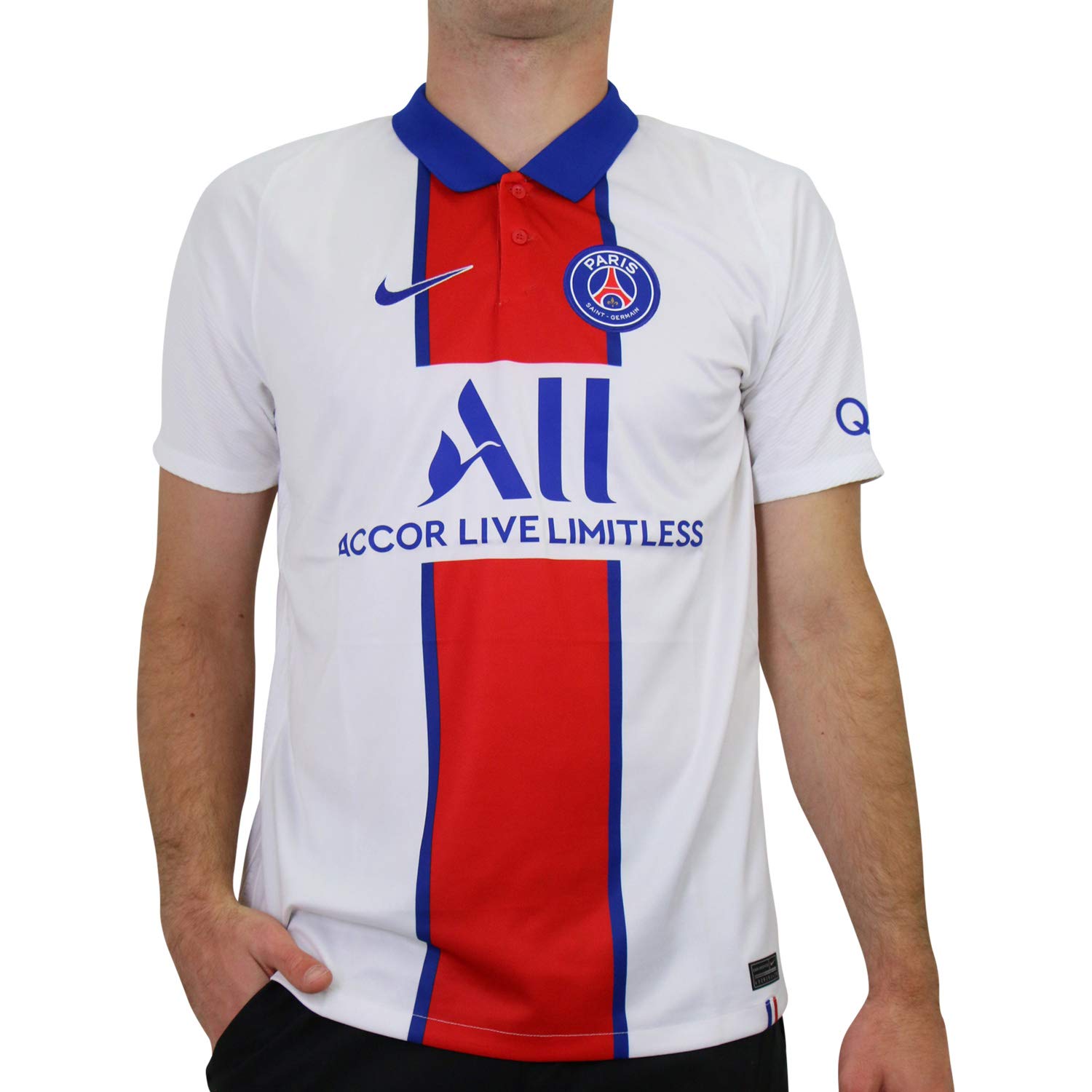 NIKE Paris Saint-Germain BRT Stad Away Jersey Men's Away Jersey - White/Old Royal, M - Image 2