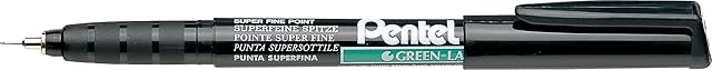 Pentel NMF50-AO Super Thinline Permanent Marker - Black (Pack of 12)