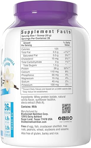 Miniatura 7 de Bluebonnet Nutrición 100 Natural Proteína WHEY Isolate Powder 743715015654 1 1