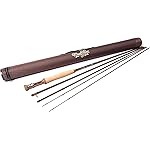 Moonshine Rod Company Fly Fishing Rod with Carrying Case and Extra Rod Tip Section Medium Action, The Drifter II, 3wt 7\'6