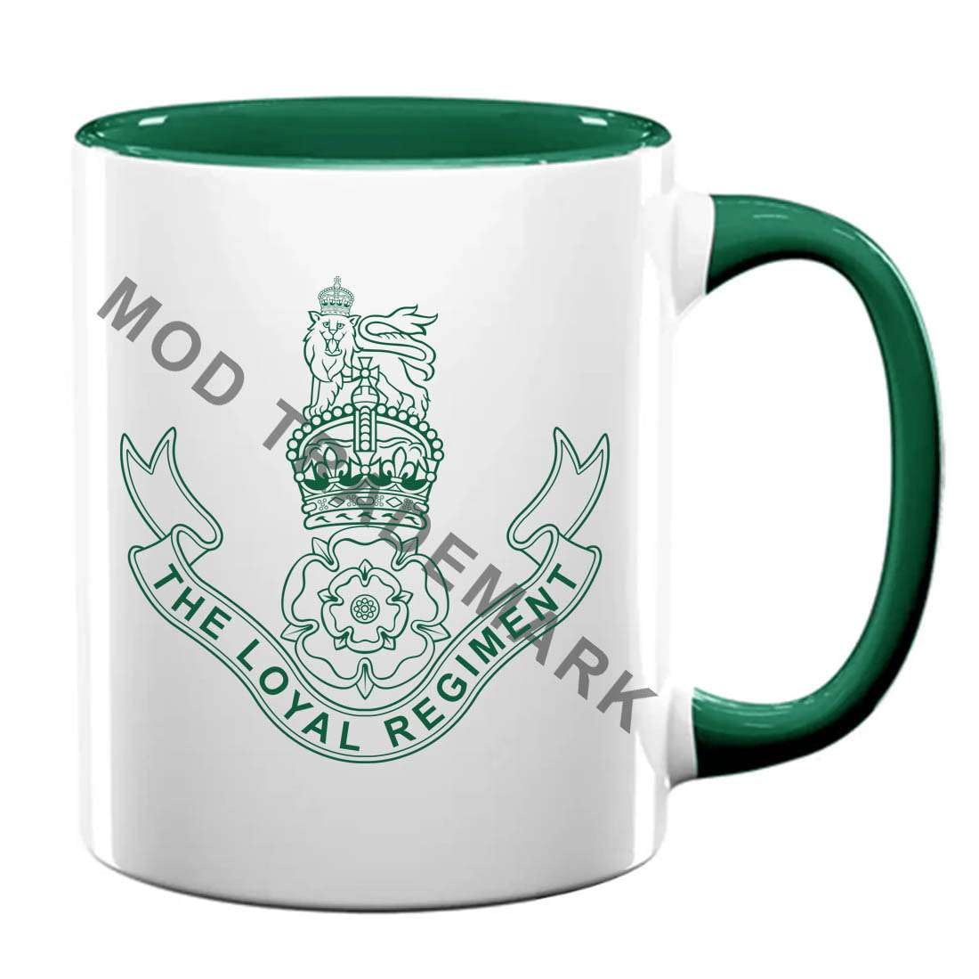 Badges On MugsThe Loyal Regiment Two Tone Green Personalised Mug