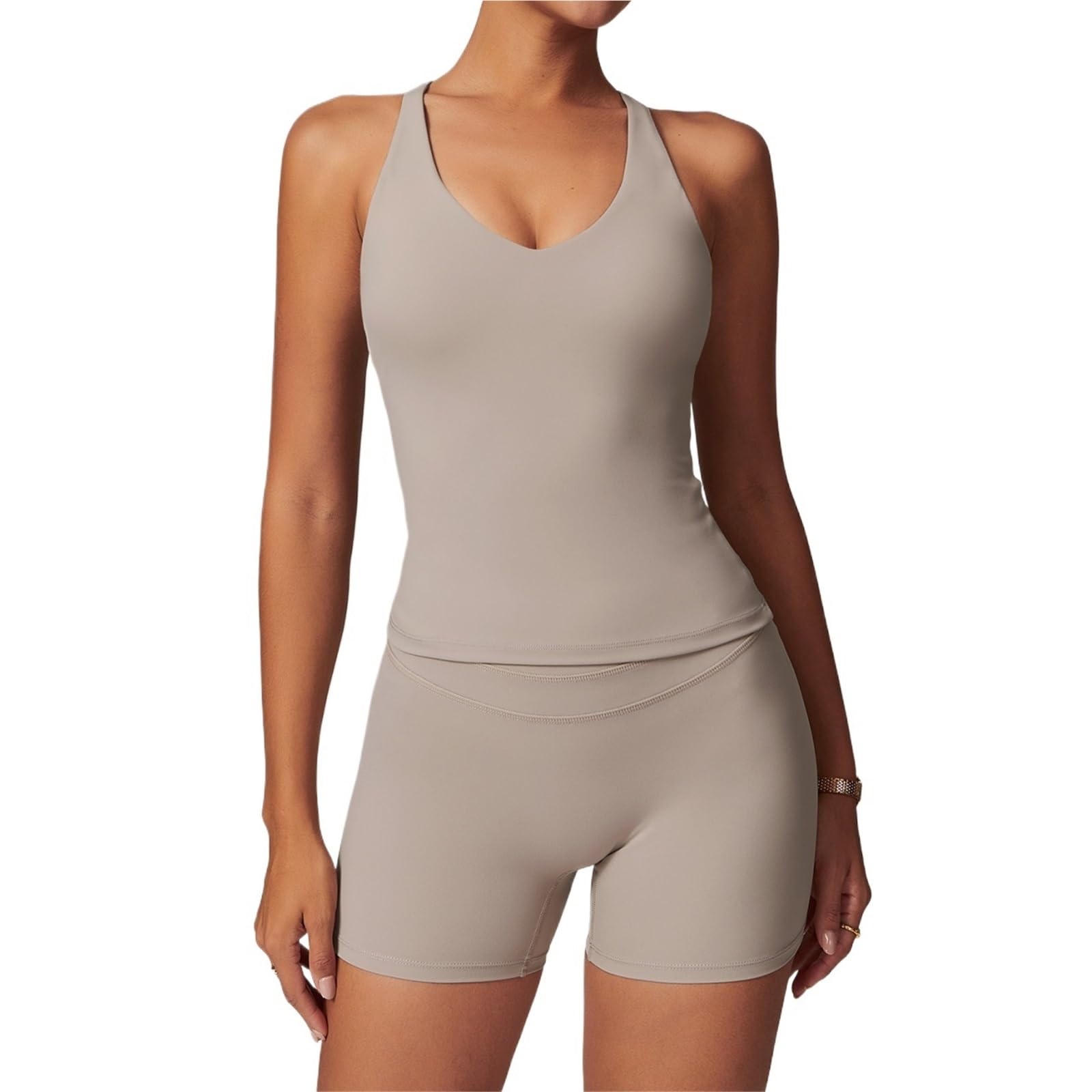 Conjunto de Yoga de 2 uds, ropa deportiva, ropa atlética, Legging de gimnasio, sujetador de Fitness, Top corto, traje deportivo de manga corta