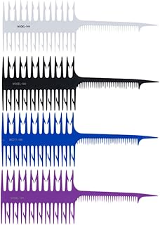 FOMIYES 4 Pçs Pente De Cabelo Provocante Pente De Dentes De Dupla Face Pente De Balayage Pente De Dente Fino Costelas Pente De Cabelo Escova De Cabelo Escova De Cabelo Preto Dois Lados