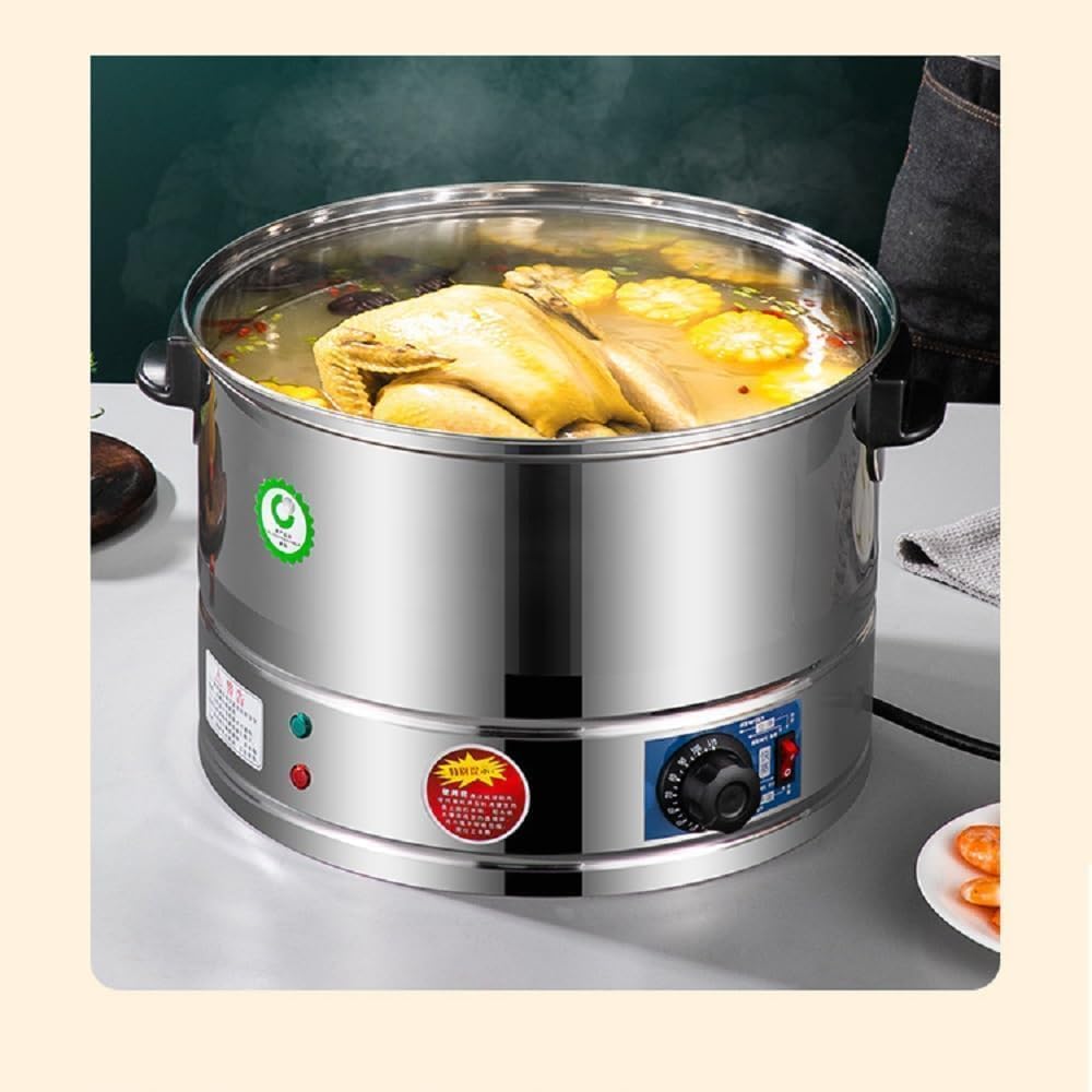 Vaporiera con 3 ciotole rimovibili, controllo automatico del riscaldamento, design compatto per una cottura sana di carne, gnocchi, riso