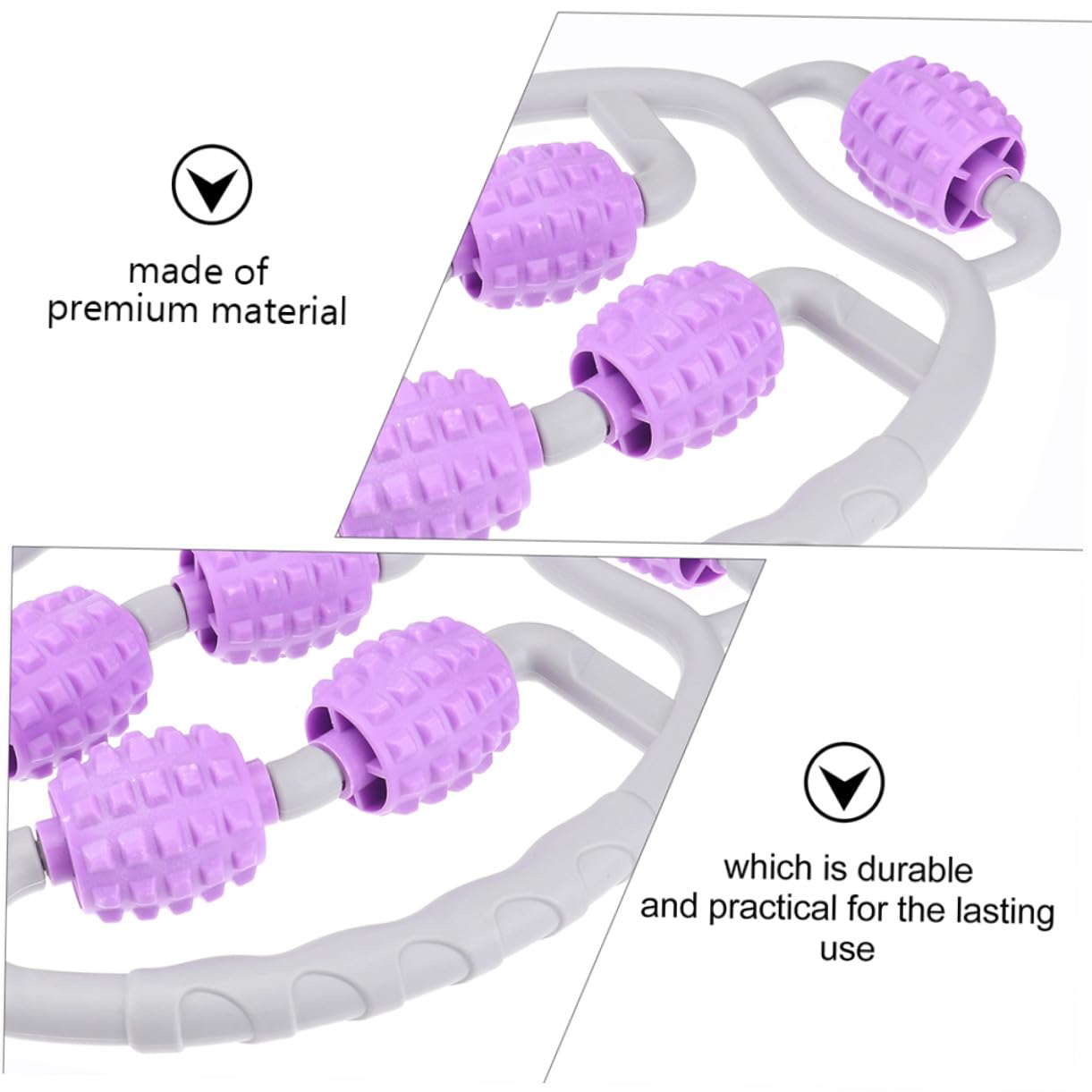 Rodillo de Masaje Portátil para Músculos de Piernas y Brazos, 2 Piezas, Material Abs, Uso Doméstico para Relajación Después del Ejercicio