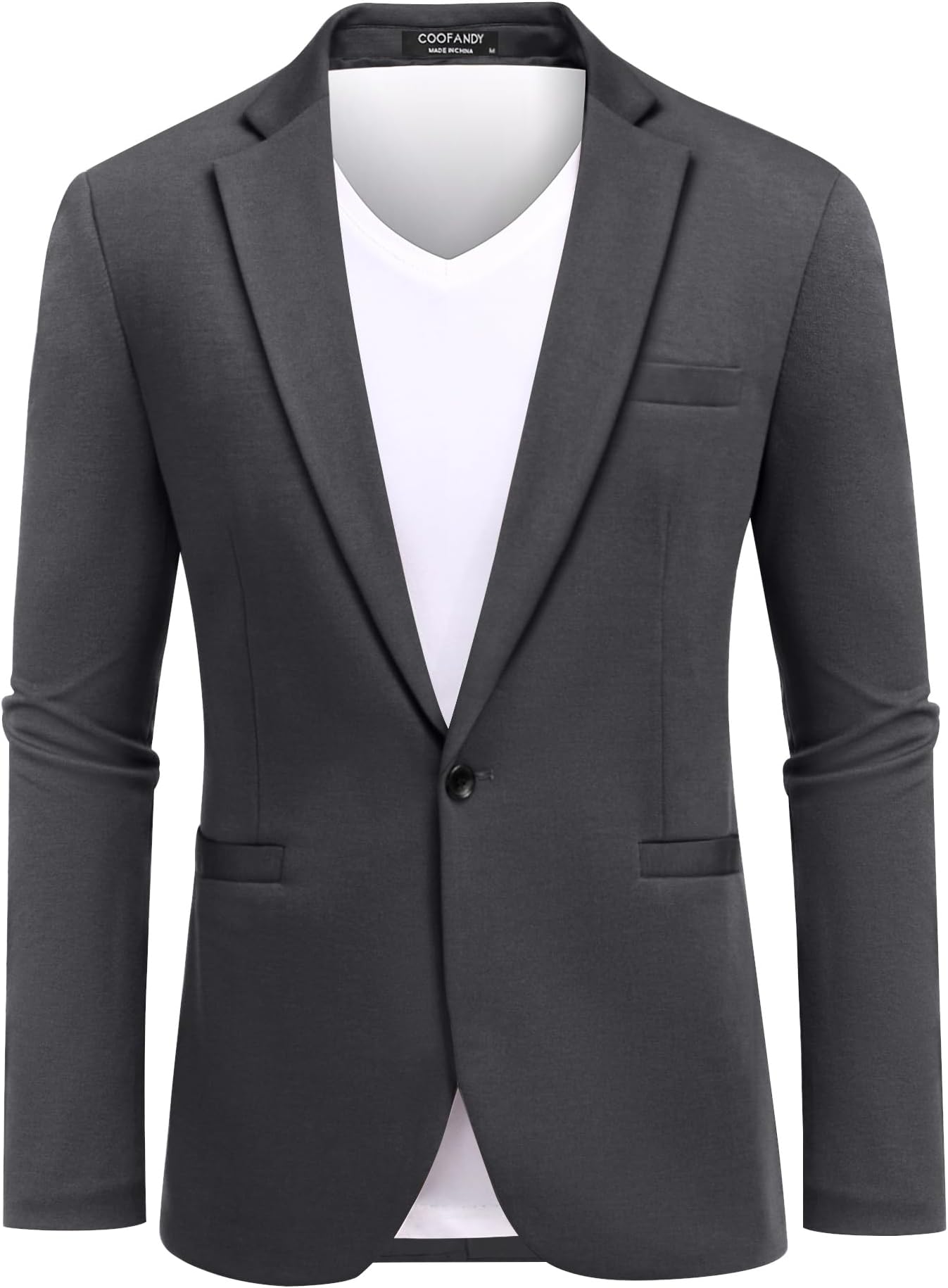 COOFANDY Men's Casual Blazer Jacket One Button Suit Jackets Lightweight Knit Sport Coat