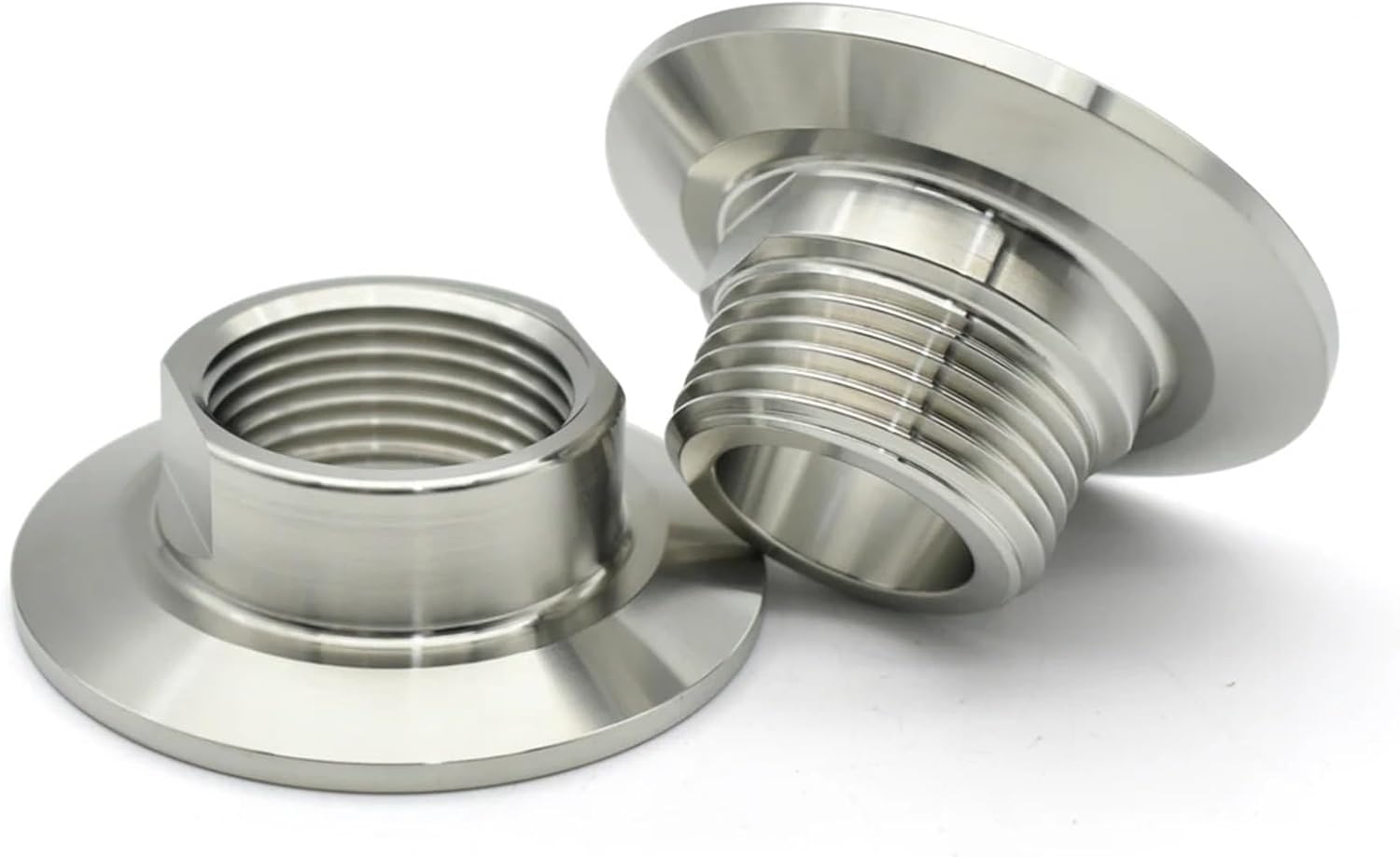 BSPT DN8 DN10 DN15 DN20 DN25 SS304 stainless steel clamp 25.4 50.5 64mm sanitary thread collar pipe fittings Homemade adapter(Internal thread,DN20FERRULE 64MM_1 PCS)