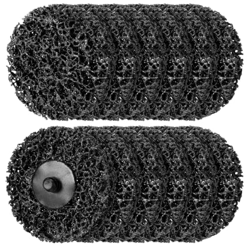 Tellegloww 10Pack 3inch Strip Discs Quick Change Easy Sanding Discs, Black