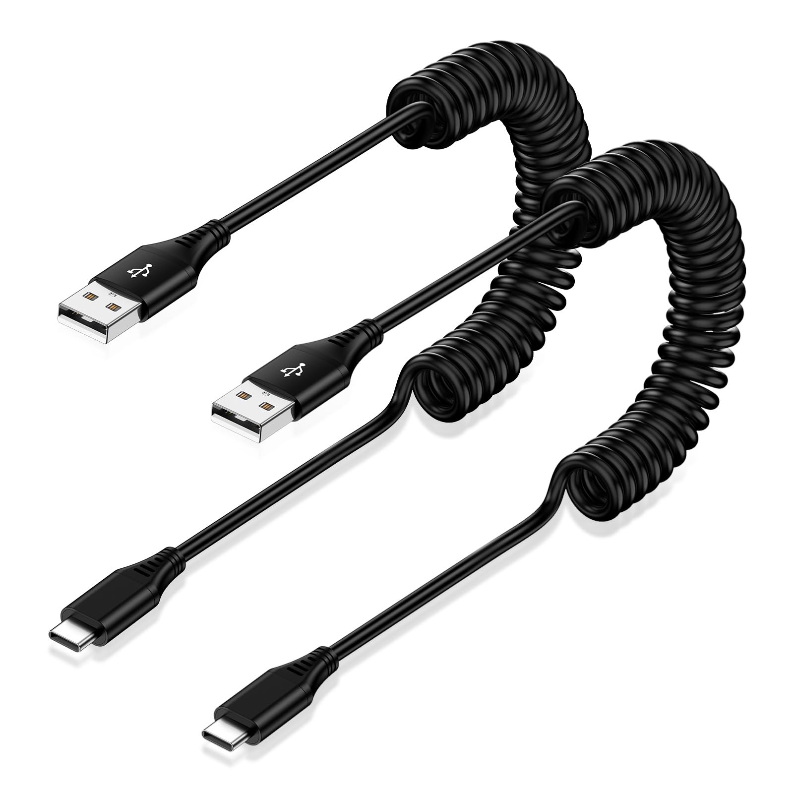 Samsung S24 Type C Coiled Charging Cable 3FT for Galaxy S24/S23/S22/S21/S20, A15/A14/A53/A54, Android Auto USB C Cable Car Charger for iPhone 15 Pro/15 Pro Max/15 Plus, Google Pixel 8Pro/8a/7a/7/6/5