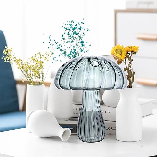 Miniatura 2 de Lazyspace Jarrón de plantas para manualidades, adorno creativo en forma de hongo de escritorio, para decoración del hogar, sala de estar