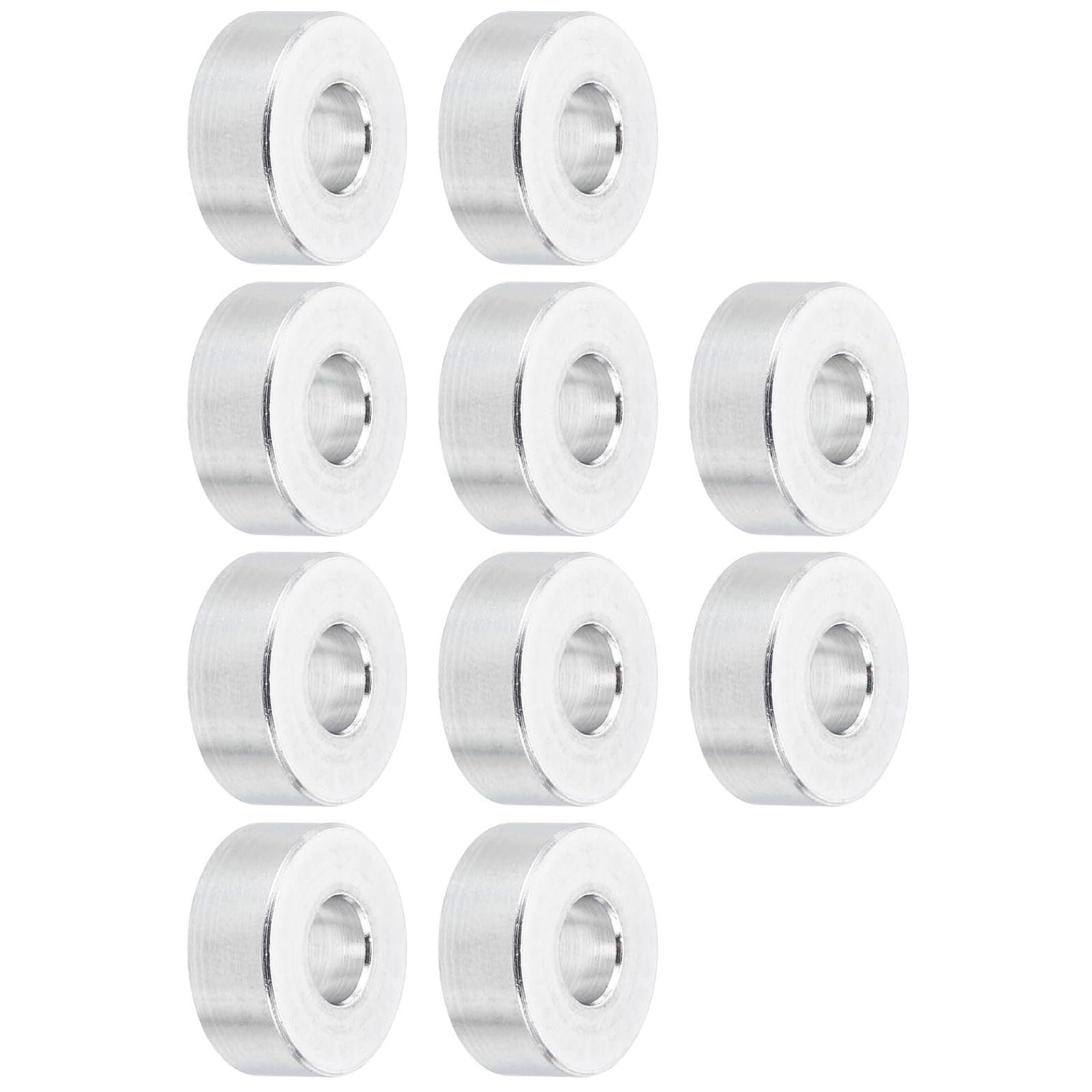 TOP-VIGOR 10Pcs M8 Aluminum Spacer, 8.5mm ID x 20mm OD x 8mm Length Metal Spacer
