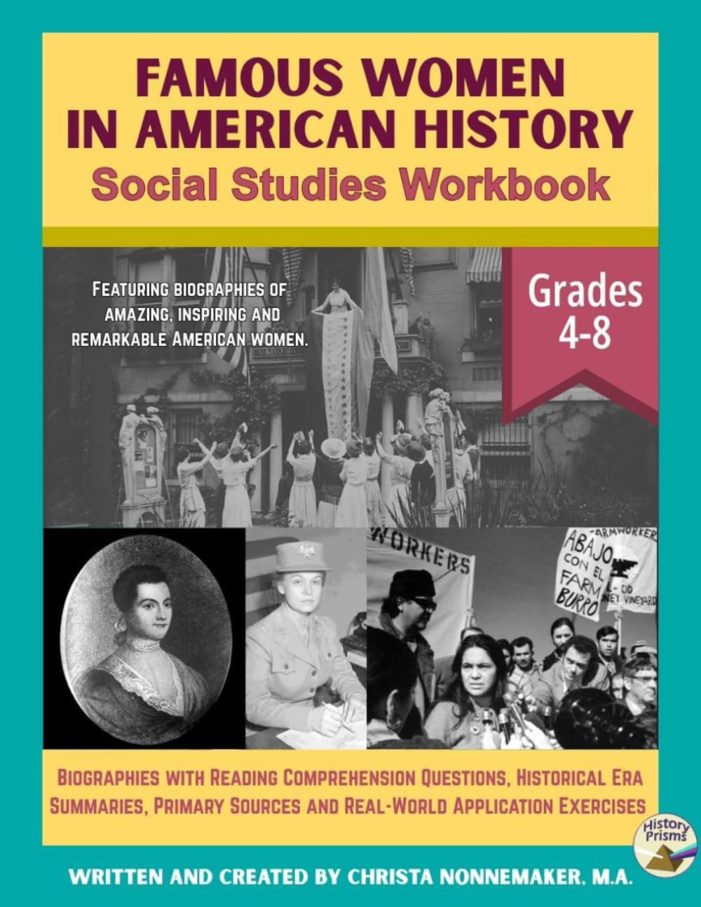Famous Women in American History Social Studies Workbook Grades 4-8: Biographies with Reading Comprehension Questions,...