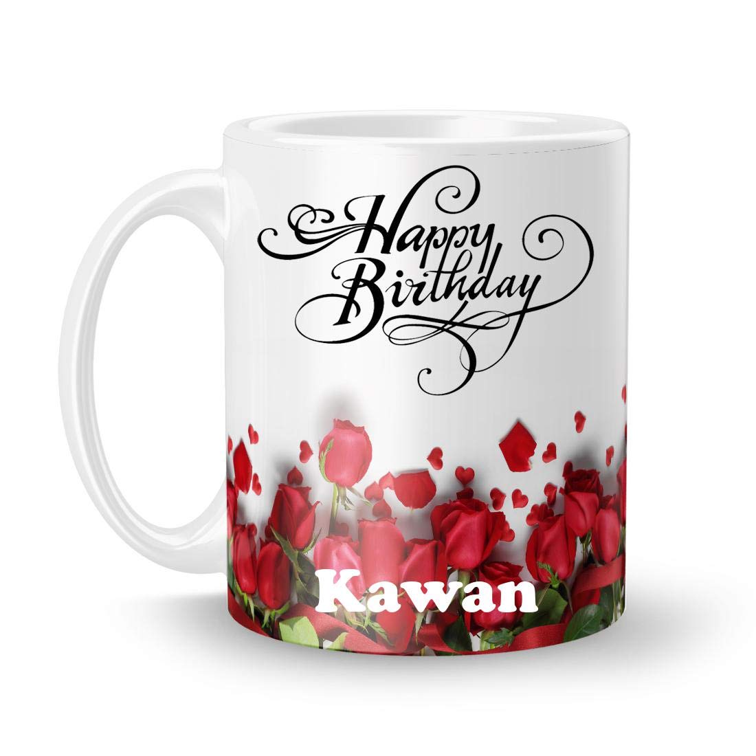 Happy Birthday Kawan Printed White Creamic Mug (350) ml