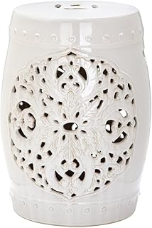 Safavieh Flora Cream Glazed Ceramic Decorative Garden Stool