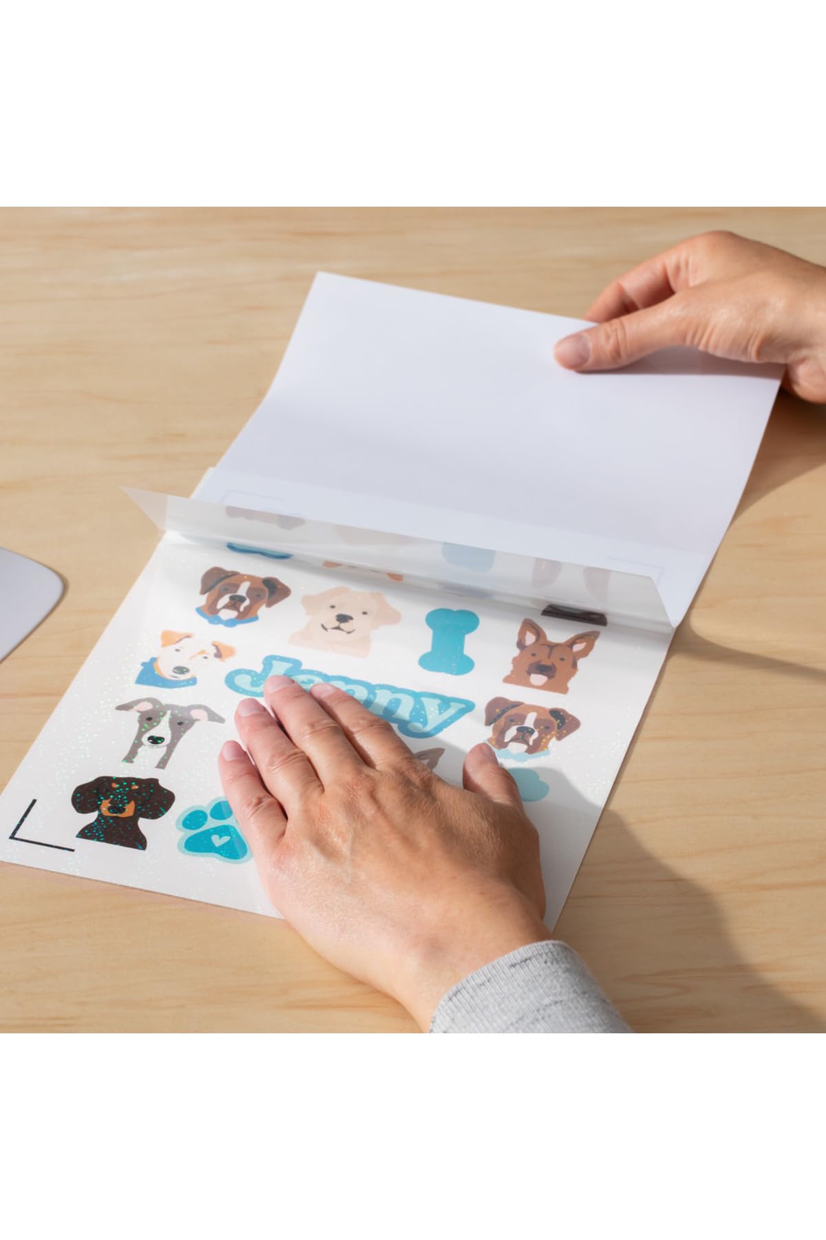 Set adesivi olografici impermeabili stampabili A4 5 pz