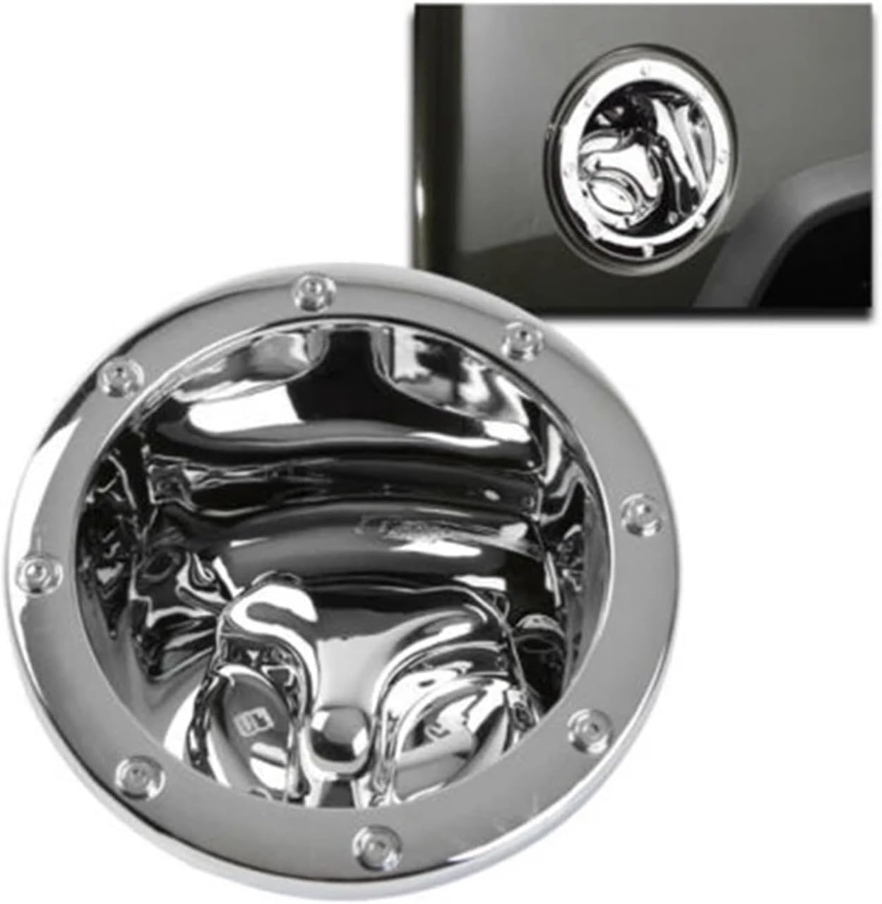 Car Gas Tank Cover Fuel Door Bezel Cap Moulding Trim Compatible For Hummer H2 2003-2009