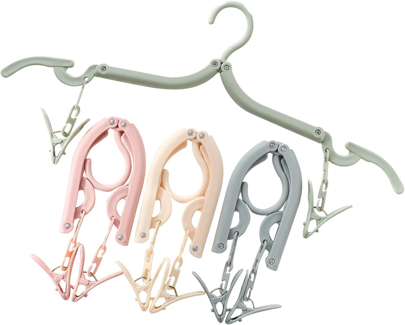 Amazon.com: Collapsible Clothes Hangers 8 Pcs Portable Folding Clothes ...