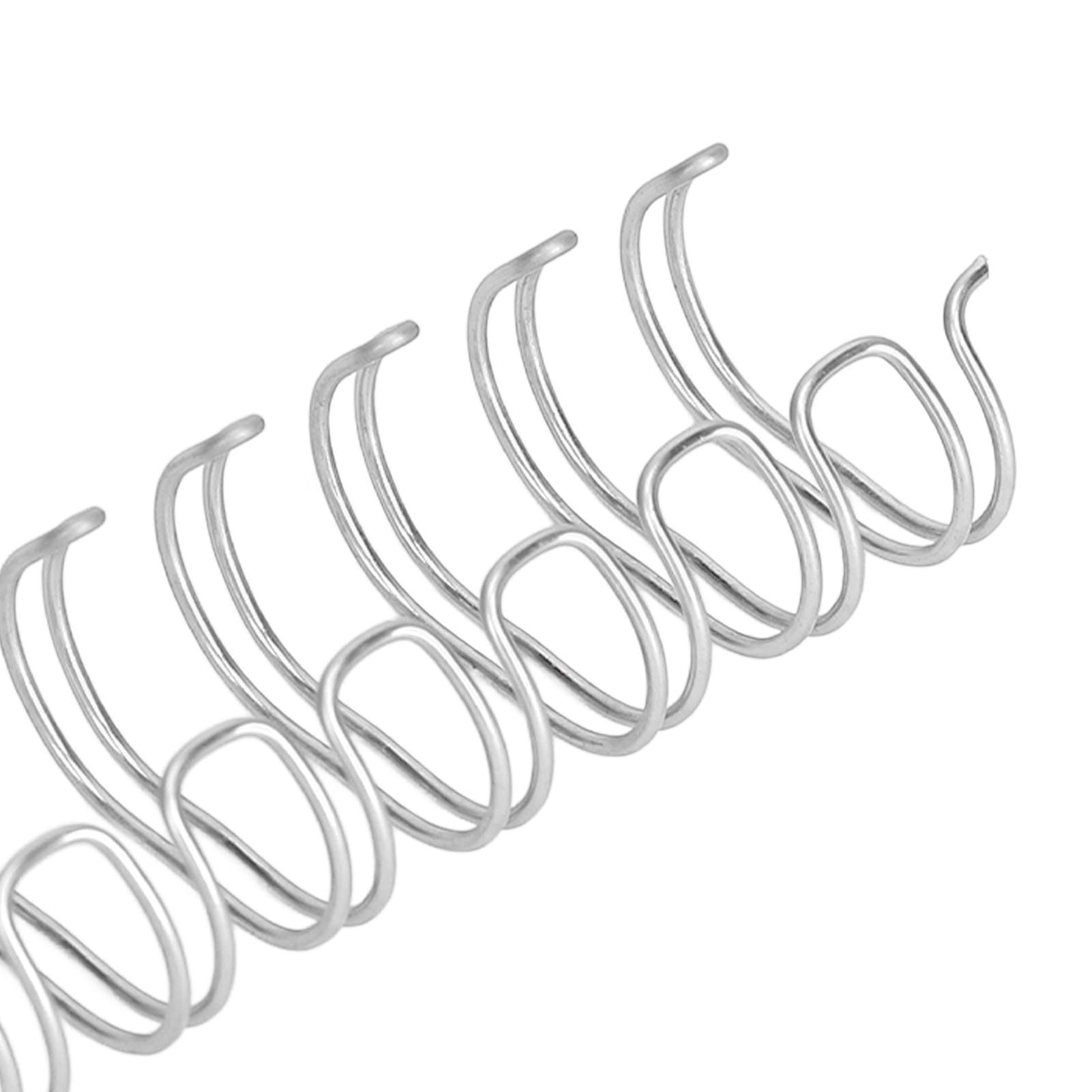 Alomejor Doppeldraht-Binderücken mit 34 Schlaufen und Nylonbeschichtung für die Organisation von Berichten und Akten, 120 Blatt Kapazität, 100 X Bindespulen (SILVER)