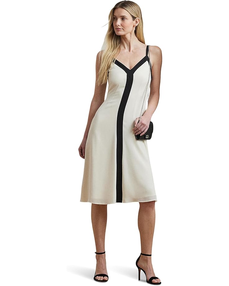 Lauren Ralph Lauren Color Blocked Georgette Sleeveless Dress - #4 of 4