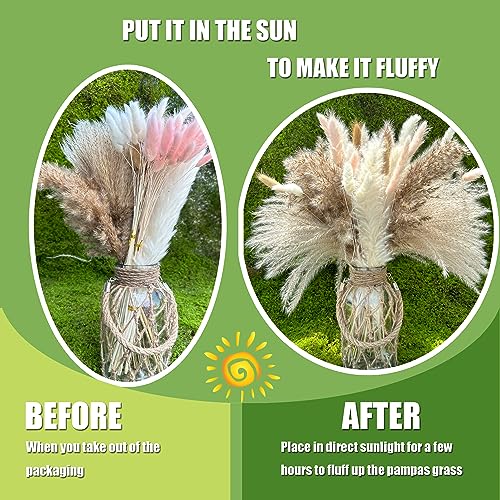 Dried Pampas Grass Decor 107 pcs Boho Home Decor miniatura 3