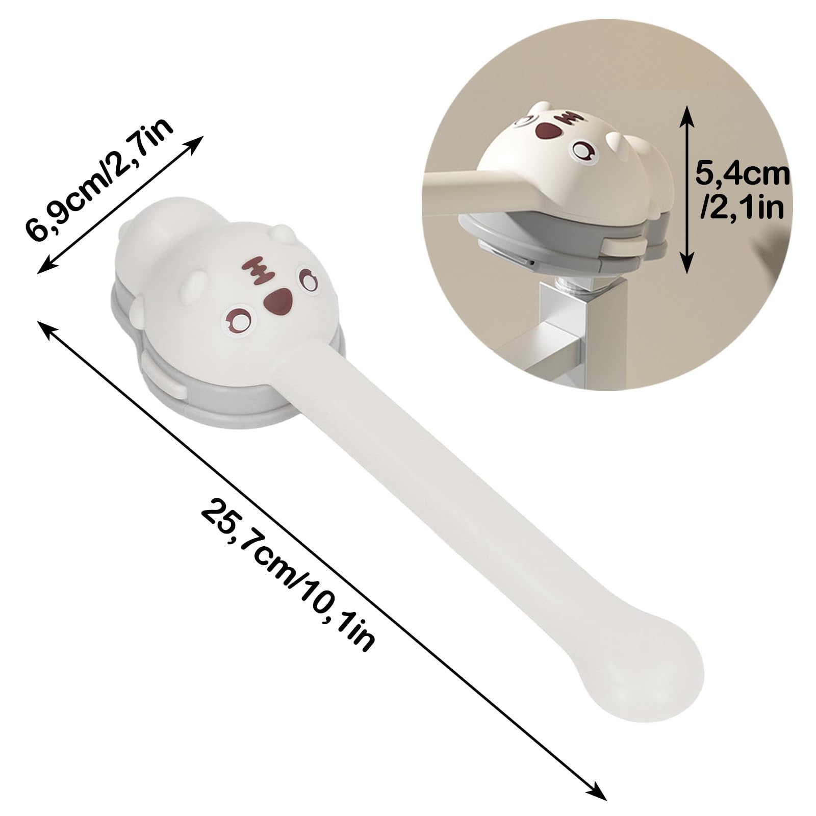 Extension De Poignée De Robinet, Extension De Poignée d'Évier d'Extension De Robinet, Extension De Poignée De Robinet Pour Enfants, Ensemble D'Extension De Poignée De Robinet (Blanc)