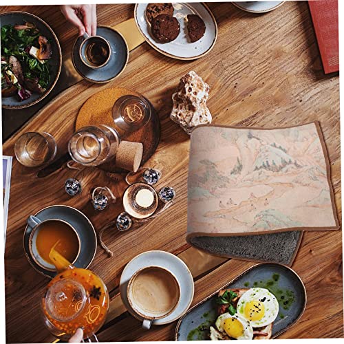 Toalla de té decorativa y absorbente con bordado chino para hogar, pack de 4 4