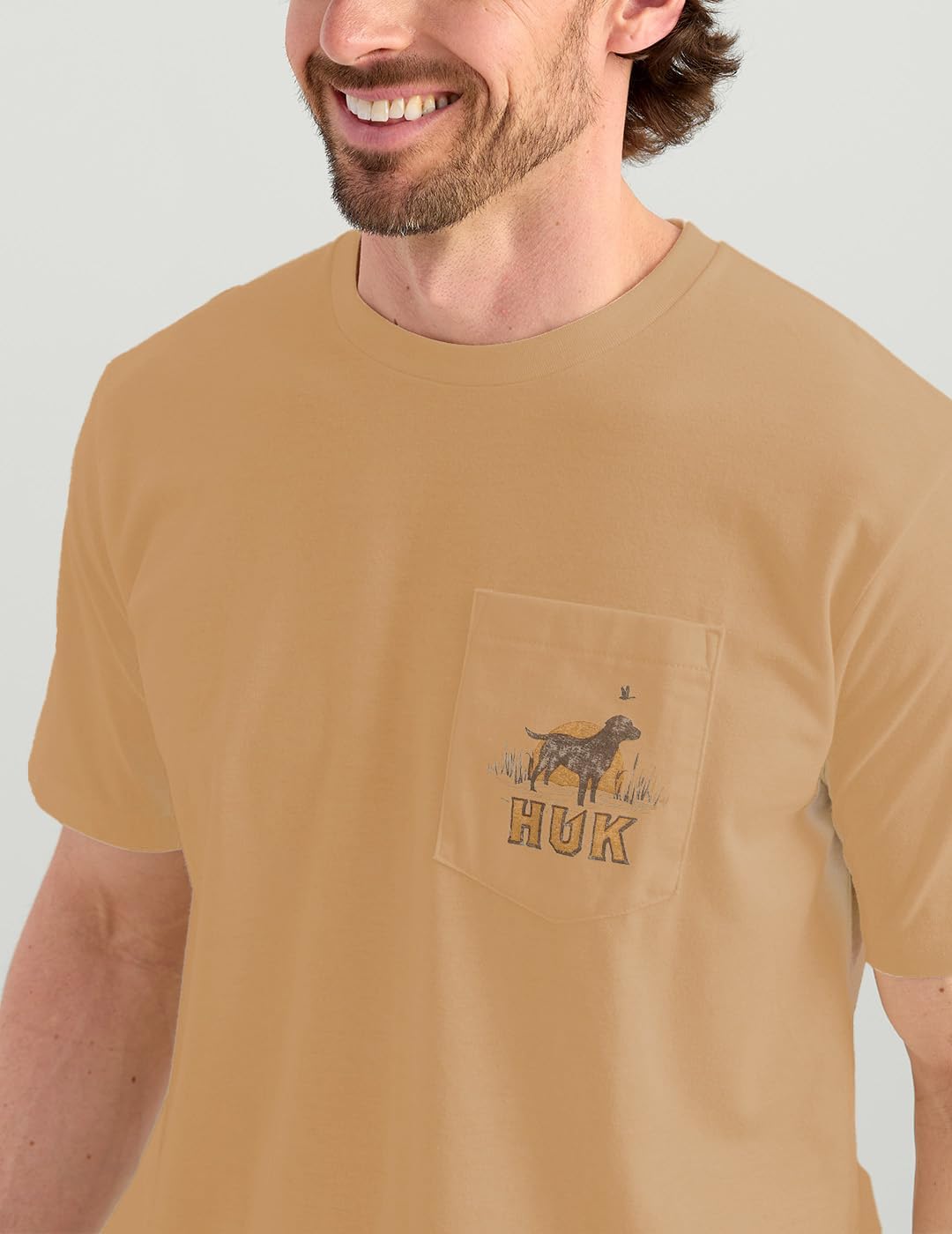 HUK Mens Pocket Tee, Comfortable Performance Fishing Short Sleeve T-Shirt with Chest Pocket - Image 2