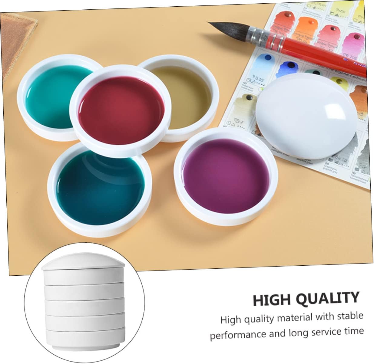 Ceramic Ink Dish Watercolor Pigment Trays Porcelain Palette for Artists