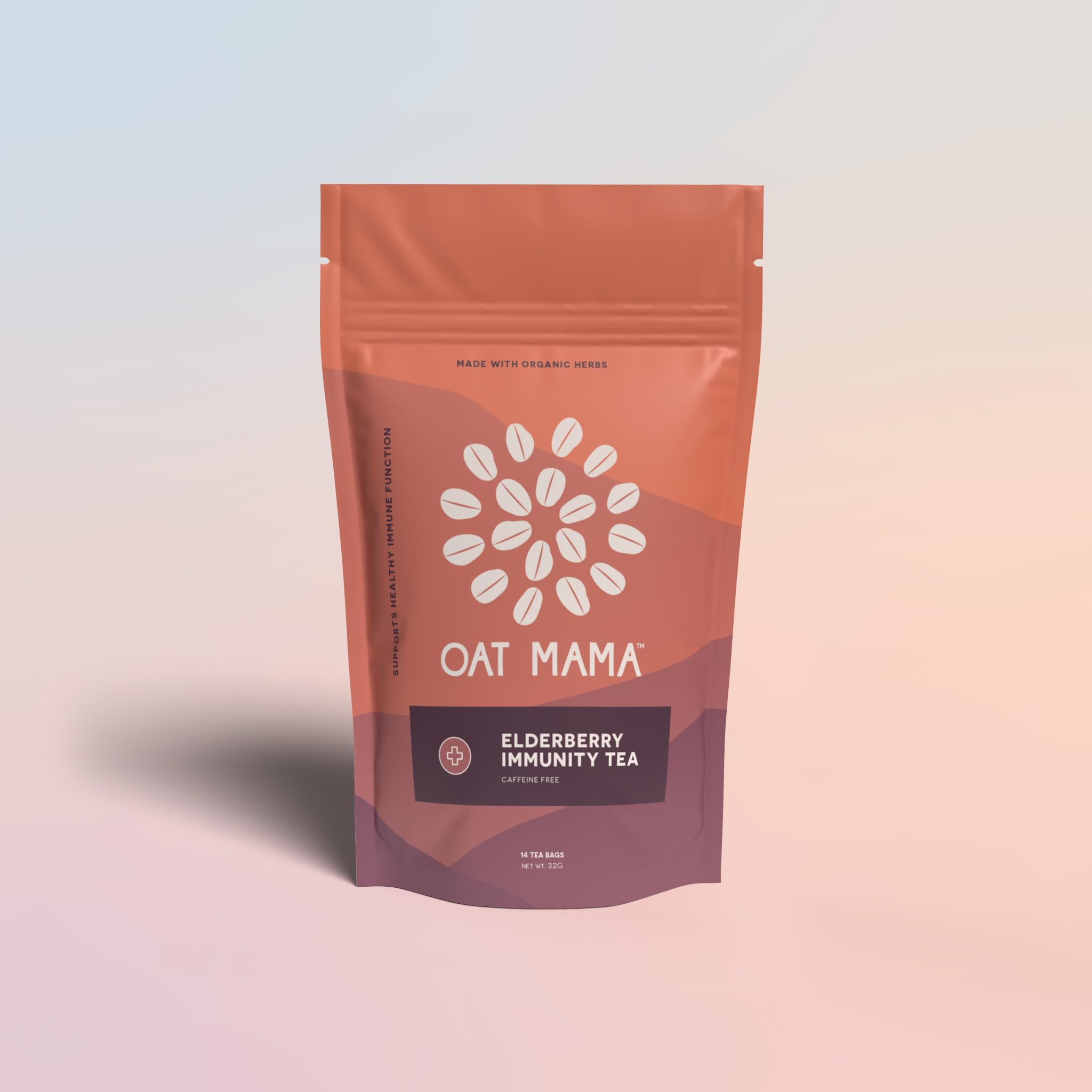 Oat Mama Té inmunidad de saúco, sin cafeína, 14 bolsas de té, 32 g