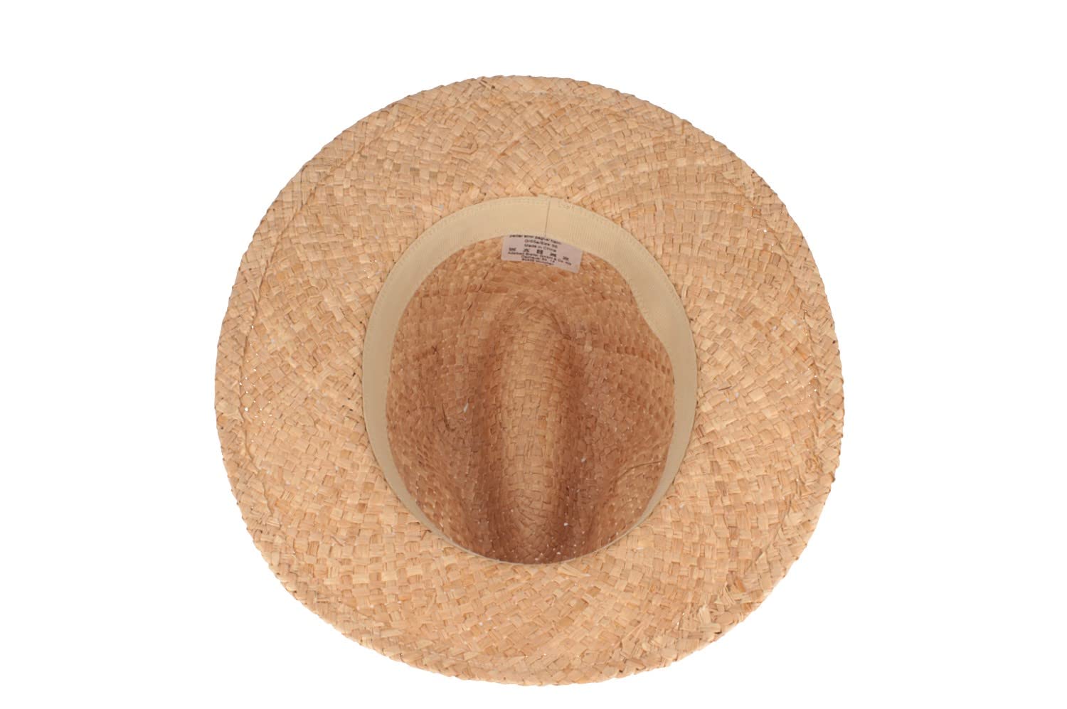 Breiter Strohhut | Sommerhut | Sonnenhut – aus 100% Raffia-Stroh mit Kunstleder-Garnitur – Made IN Italy – Besonders leicht & Flexibel