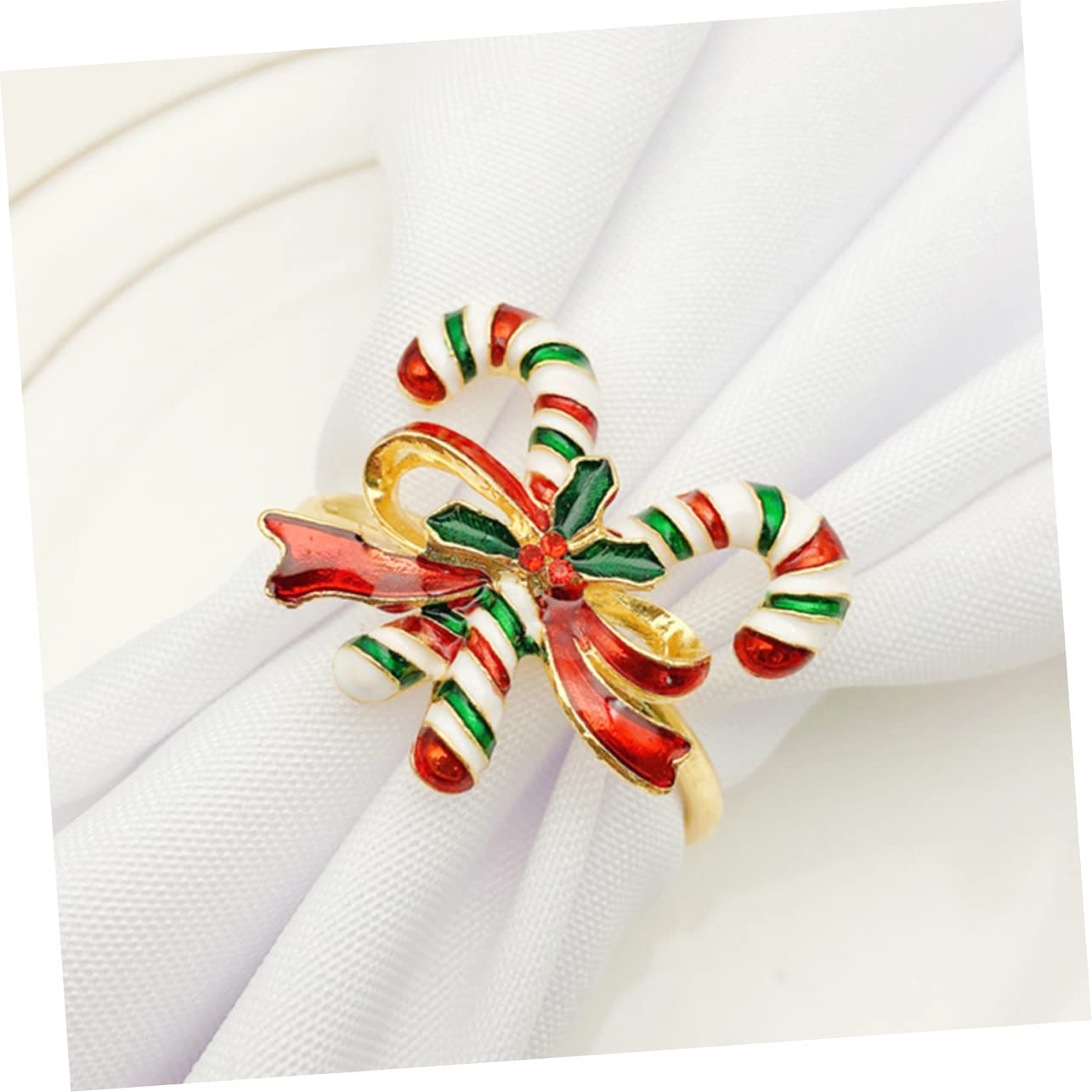 Alipis 12stücke Teiliges Weihnachtsset Legierung Dekorative Serviettenringe Für Festliche Tischgestaltung Rot Und Grün Für Hochzeiten Partys Und Festliche Anlässe