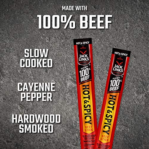 Jack Link’s Beef Snack Sticks, Hot and Spicy, 1.5 oz., 24 Count – Great Protein Snack, Meat Stick with 8g of Protein, Made with 100% Premium Beef, No added MSG - Thumbnail 4