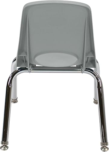 Miniatura 625 de Factory Direct Partners 10355-BL Silla escolar apilable de 10 pulgadas, asiento apilable para estudiantes con patas de acero cromado y rodamientos