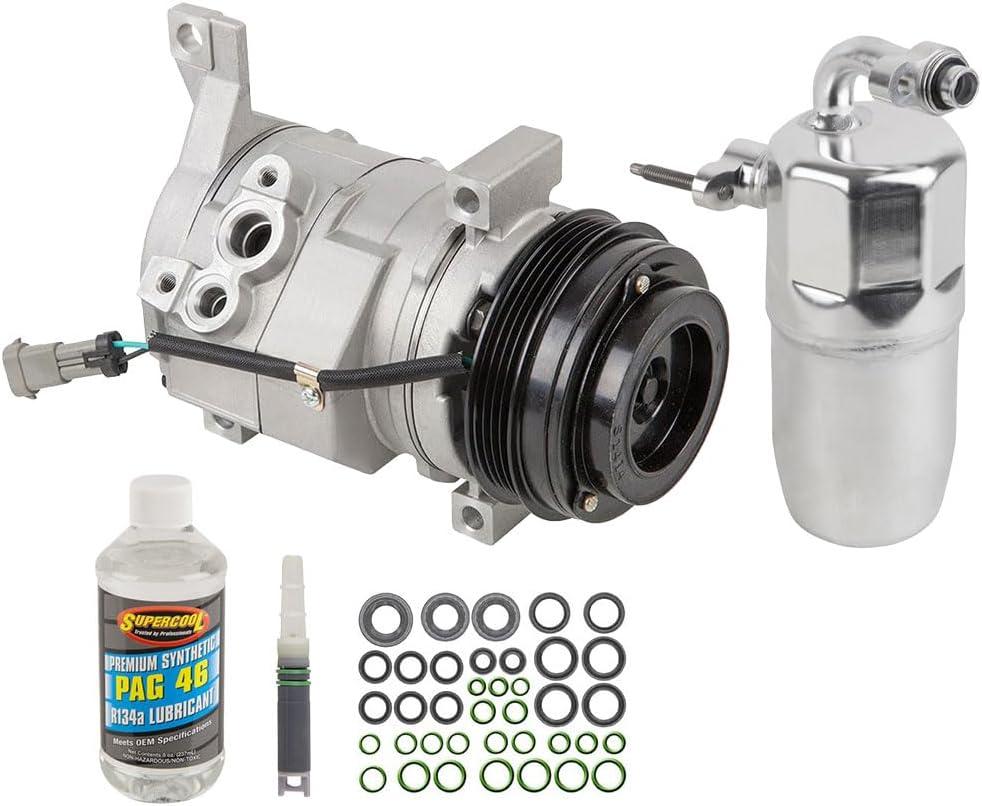 AC Compressor & A/C Repair Kit For Chevy Silverado Tahoe Suburban Avalanche GMC Yukon Sierra Cadillac Escalade - BuyAutoParts 60-80480RK New