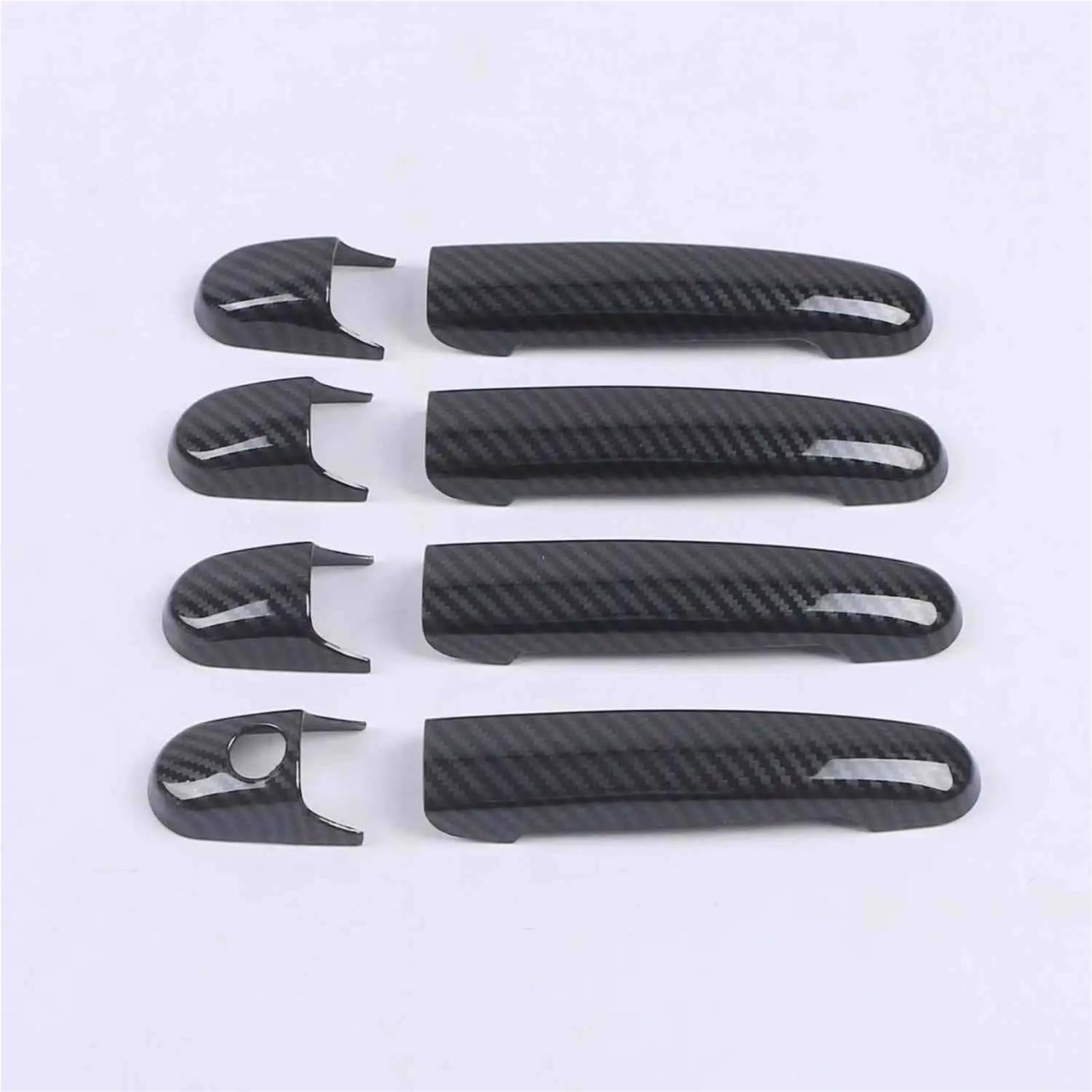 YOUZKA Handle Protective Carbon Fiber Chrome Car Door Handle Covers Trim Overlays Styling Accessories for SEAT for Ibiza for Cordoba 1993-2002(1 Keyhole)