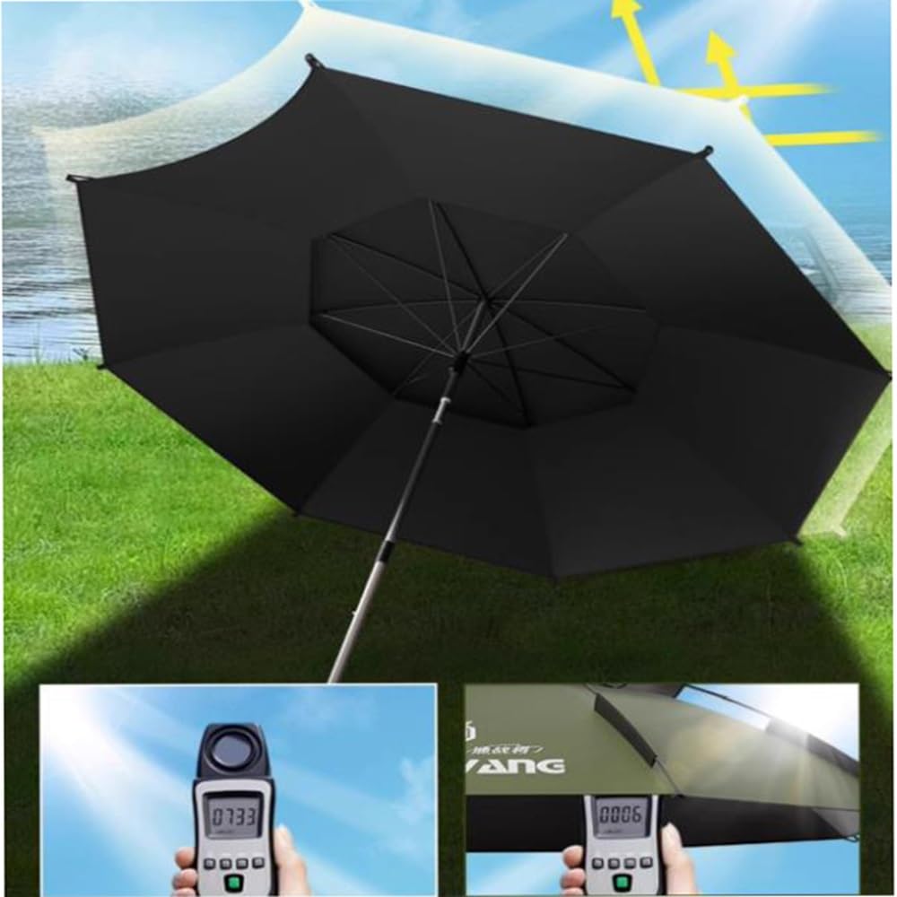 Camping Sonnenschirme Große Strandschirm Kippbar Angelschirm Mit Anker, Tragbarer Sonnenschutz Picknick-Schirm Für Garten Terrasse Markt Pool(2.4 m(8ft))
