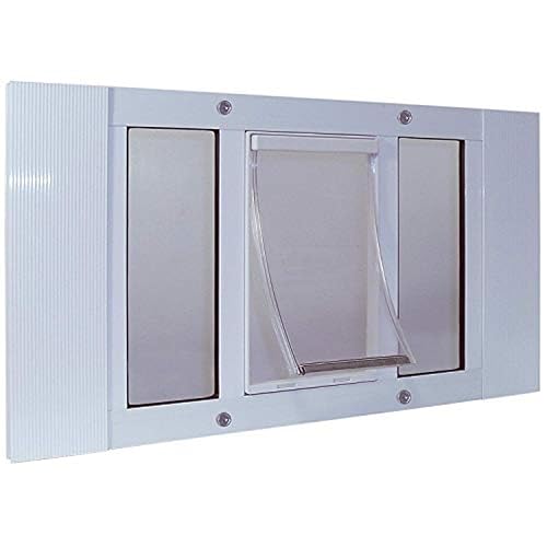 Ideal Pet Products Aluminum Sash Window Pet Door, Adjustable to