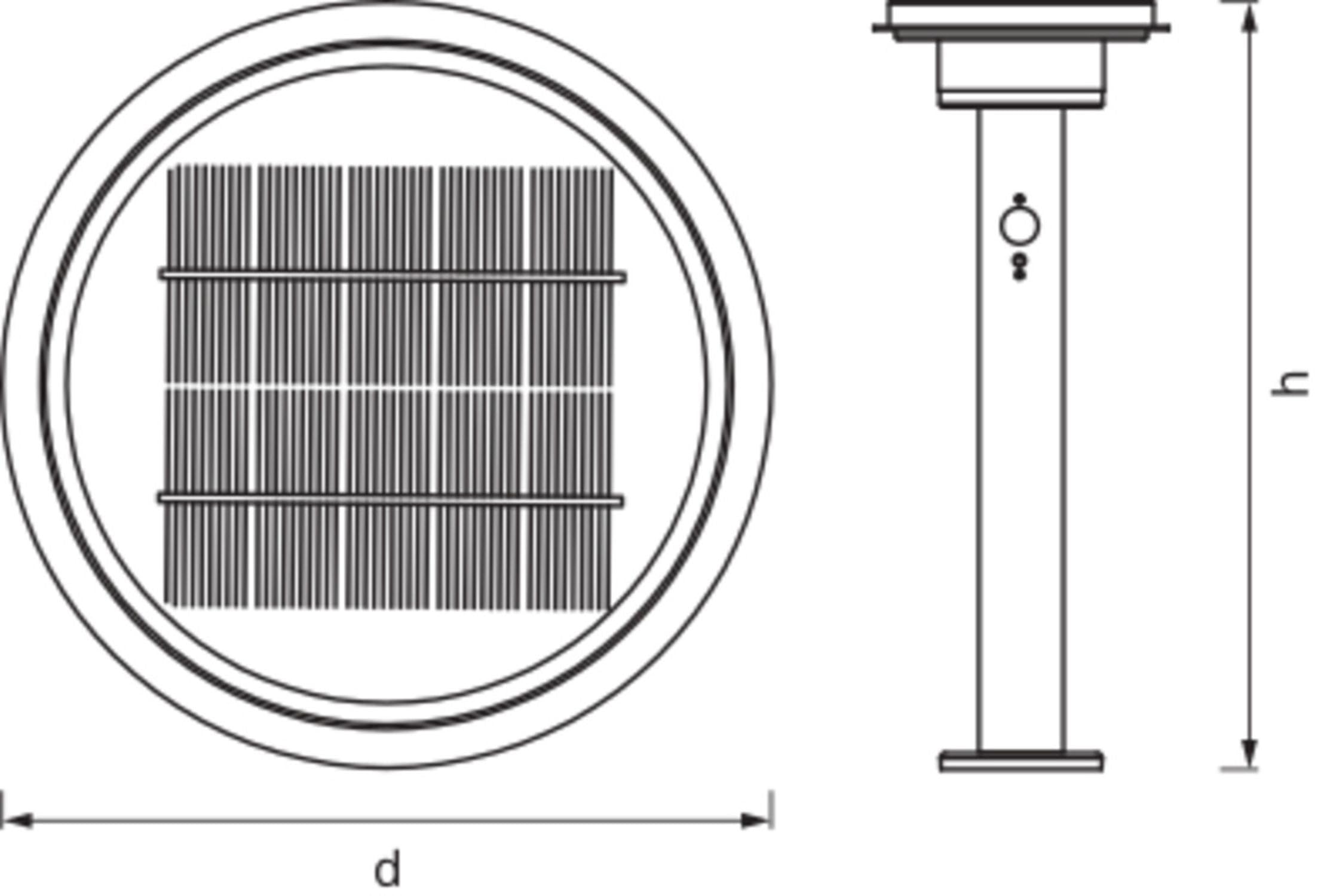 Licht-Erlebnisse LED Solar Wegeleuchte mit Bewegungsmelder Edelstahl 3000 K IP44 Außen modern gemütlich H:40 cm stilvoll Pollerleuchte Haus