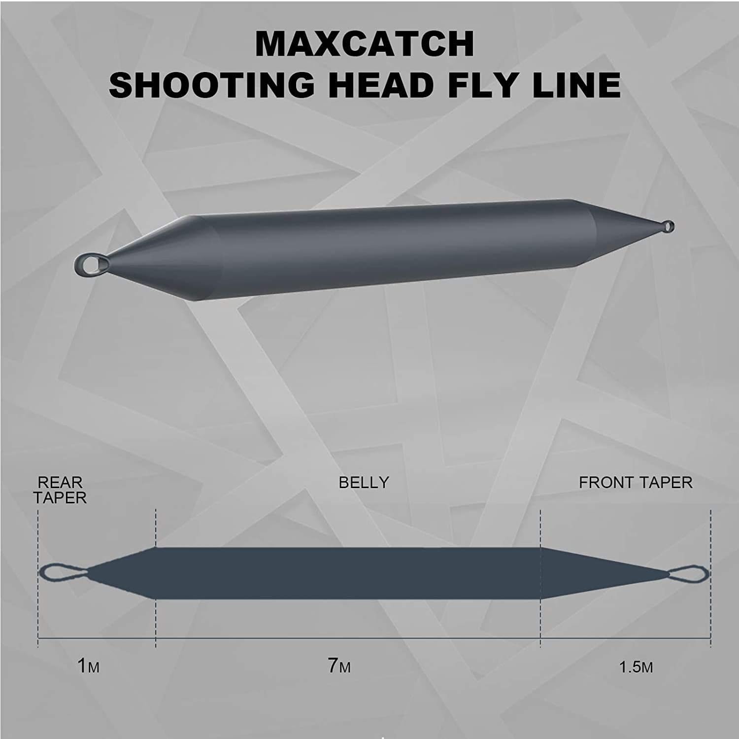 MAXIMUMCATCH Shooting Head Schusskopf Fliegenschnur schwimmend/sinkend 30FT mit Schlaufen, SH5S-8S, SH5F-8F, Himmelblau/Meerblau