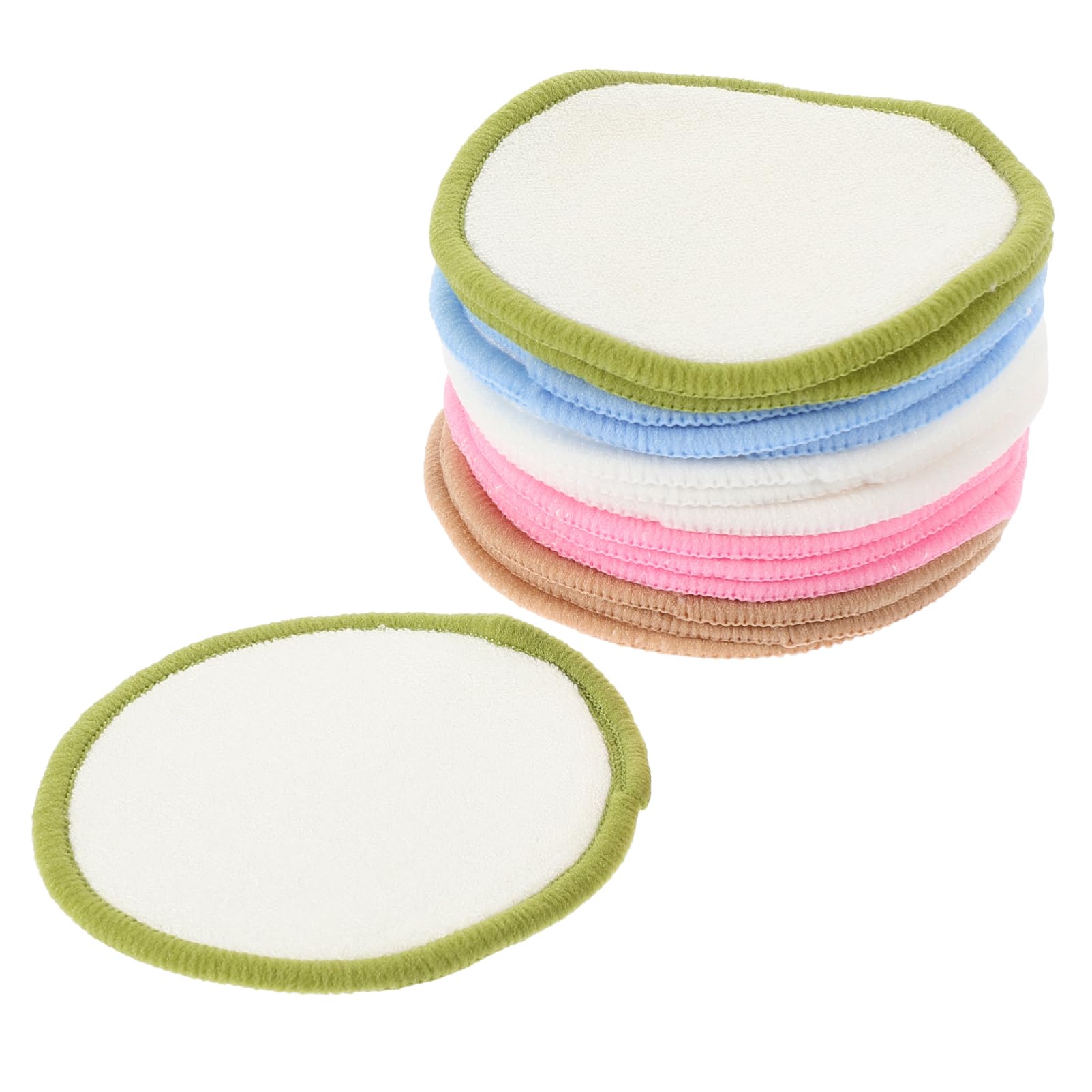Beavorty 5 Juegos Puff De Limpieza Facial Con Almohadilla Desmaquillante De Felpa De Bambú Y Algodón Lavable Desmaquillantes Removedor De Esmalte De Uñas Fibra De Bambu 15 Uds * 5