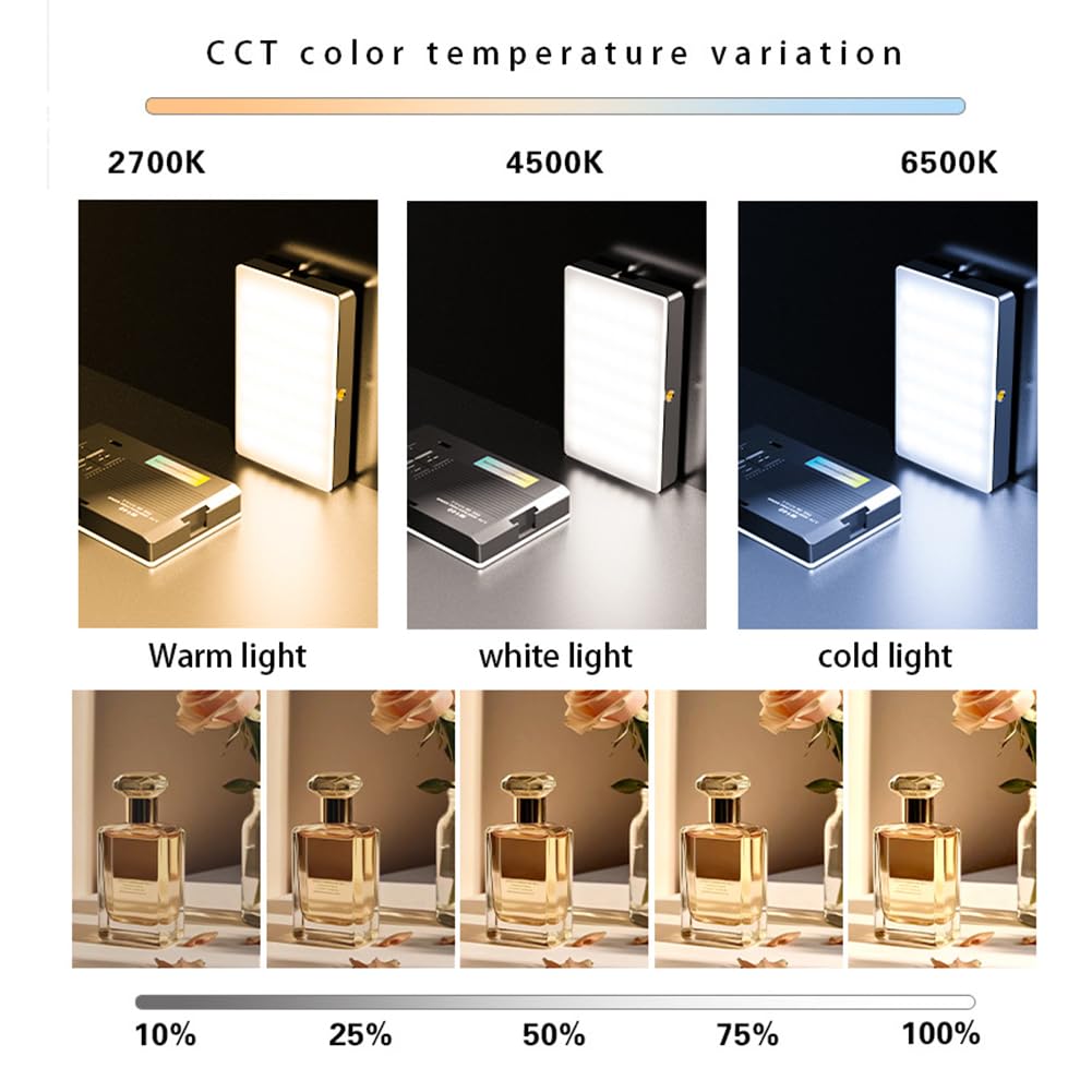 Luce Video RGB 2700-6500K Lampada di Appoggio Portatile Ricaricabile per Fotografia e Vlogging
